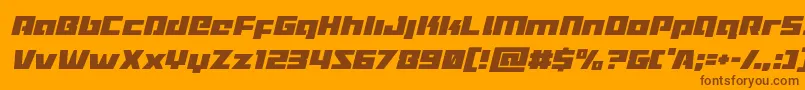 Turbochargecondital Font – Brown Fonts on Orange Background