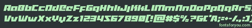 フォントTurbochargecondital – 黒い背景に緑の文字
