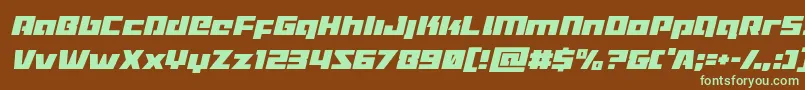 Turbochargecondital Font – Green Fonts on Brown Background