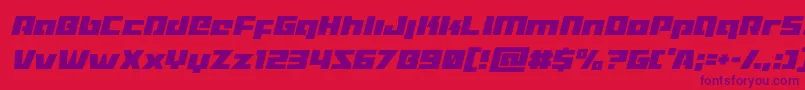 Turbochargecondital Font – Purple Fonts on Red Background
