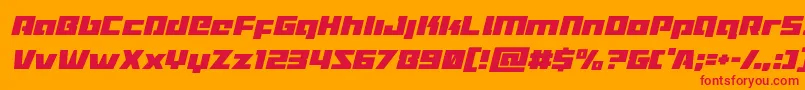 Turbochargecondital Font – Red Fonts on Orange Background
