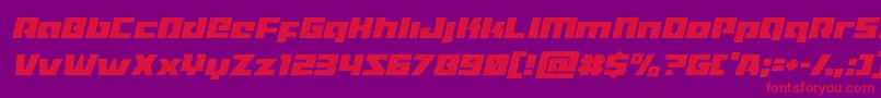 Turbochargecondital Font – Red Fonts on Purple Background