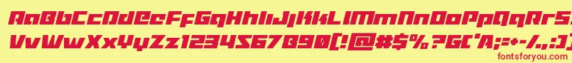 Turbochargecondital Font – Red Fonts on Yellow Background