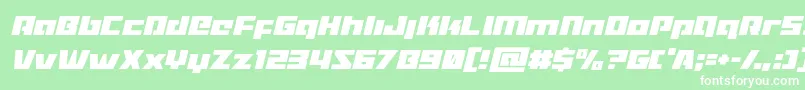 Turbochargecondital Font – White Fonts on Green Background