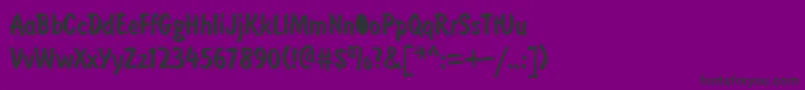 BrushtypeSemibolda-Schriftart – Schwarze Schriften auf violettem Hintergrund