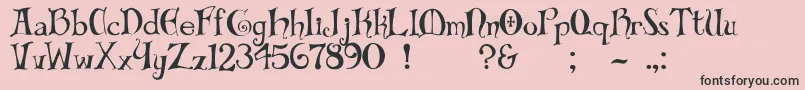 フォントBiblio – ピンクの背景に黒い文字