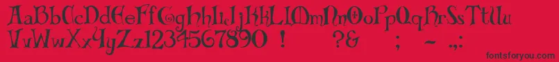 Biblio Font – Black Fonts on Red Background