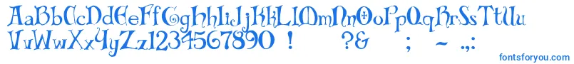 Biblio Font – Blue Fonts on White Background
