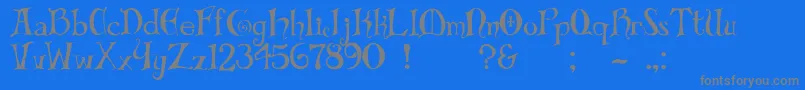 Police Biblio – polices grises sur fond bleu