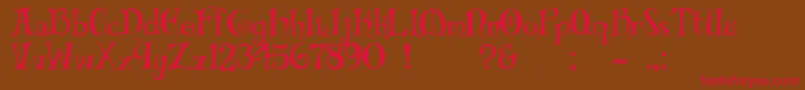 Biblio Font – Red Fonts on Brown Background