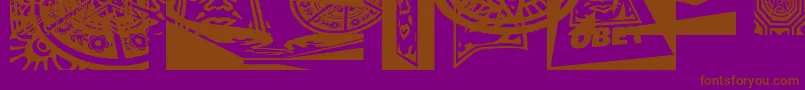 Obey3DCaps Font – Brown Fonts on Purple Background