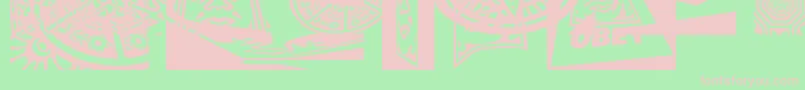 Obey3DCaps Font – Pink Fonts on Green Background