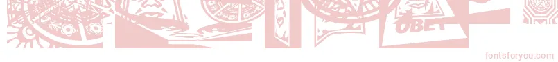 Obey3DCaps Font – Pink Fonts on White Background