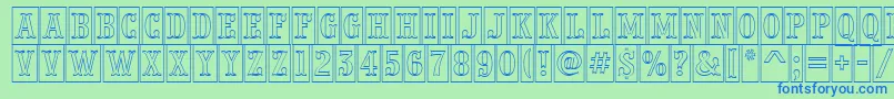 Подробнее о шрифте PresentumnrcmotlRegular Шрифт PresentumnrcmotlRegular – синие шрифты на зелёном фоне