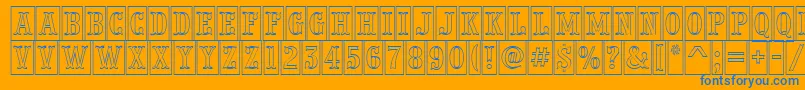 PresentumnrcmotlRegular Font – Blue Fonts on Orange Background