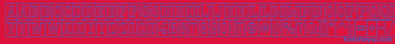 PresentumnrcmotlRegular Font – Blue Fonts on Red Background