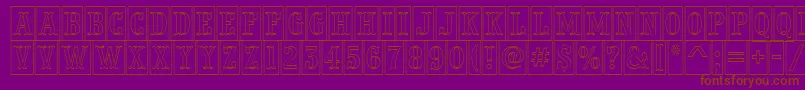 PresentumnrcmotlRegular Font – Brown Fonts on Purple Background