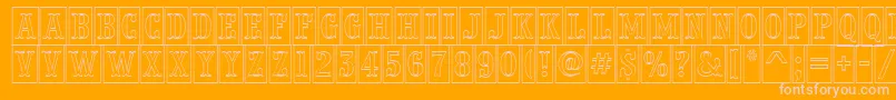 PresentumnrcmotlRegular Font – Pink Fonts on Orange Background