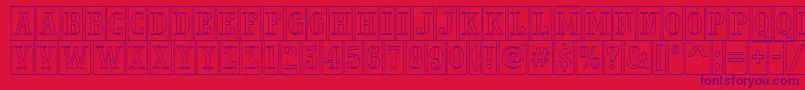 PresentumnrcmotlRegular Font – Purple Fonts on Red Background