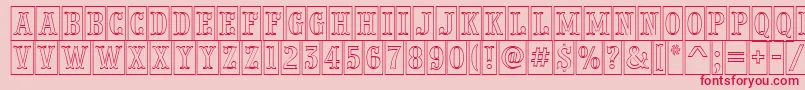 PresentumnrcmotlRegular Font – Red Fonts on Pink Background