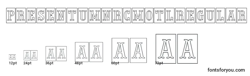 PresentumnrcmotlRegular Font Sizes