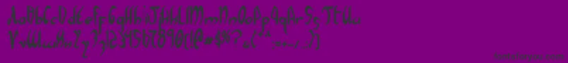 XaphanBold-Schriftart – Schwarze Schriften auf violettem Hintergrund