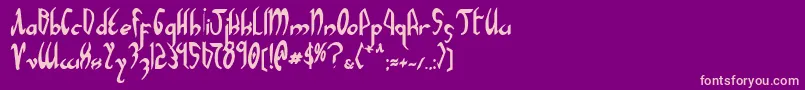 XaphanBold Font – Pink Fonts on Purple Background