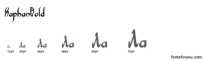 XaphanBold Font Sizes