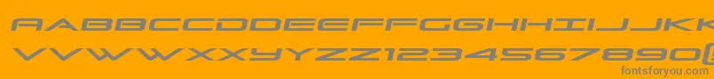 Grandsportslightital-Schriftart – Graue Schriften auf orangefarbenem Hintergrund