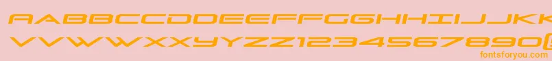 Grandsportslightital Font – Orange Fonts on Pink Background
