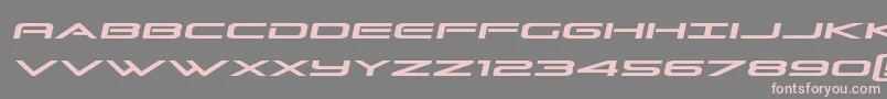 Шрифт Grandsportslightital – розовые шрифты на сером фоне