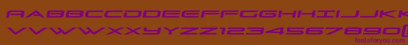 Grandsportslightital Font – Purple Fonts on Brown Background