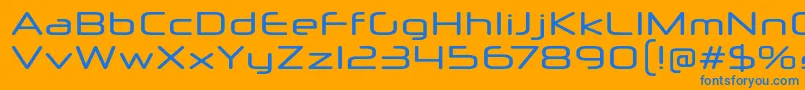 NeuropolXRg Font – Blue Fonts on Orange Background