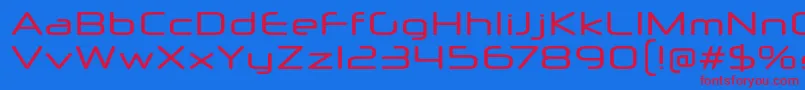 NeuropolXRg Font – Red Fonts on Blue Background