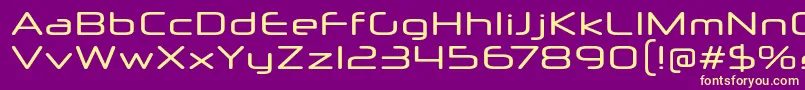 NeuropolXRg Font – Yellow Fonts on Purple Background