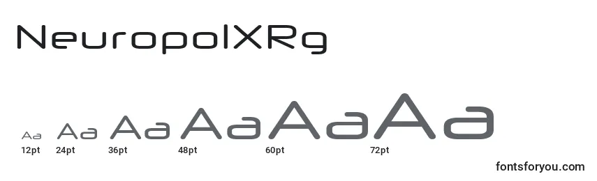 Размеры шрифта NeuropolXRg