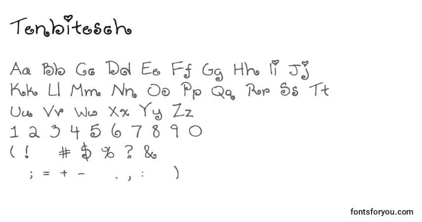 Fuente Tenbitesch - alfabeto, números, caracteres especiales