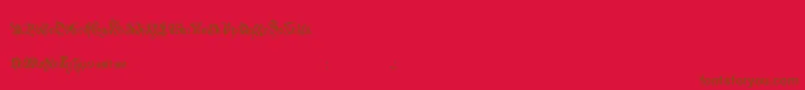 HolyroseMidnighttea-fontti – ruskeat fontit punaisella taustalla