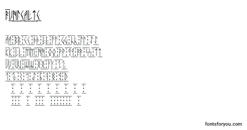 Runicaltc-fontti – aakkoset, numerot, erikoismerkit