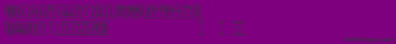 Runicaltc-Schriftart – Schwarze Schriften auf violettem Hintergrund
