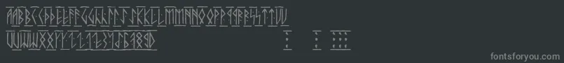 Шрифт Runicaltc – серые шрифты на чёрном фоне