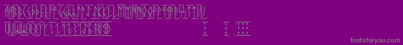 Шрифт Runicaltc – серые шрифты на фиолетовом фоне