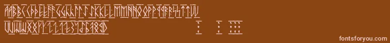 Шрифт Runicaltc – розовые шрифты на коричневом фоне