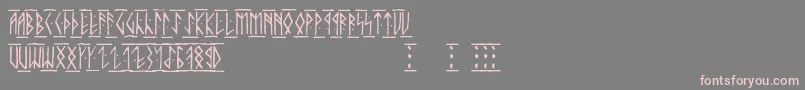 Шрифт Runicaltc – розовые шрифты на сером фоне