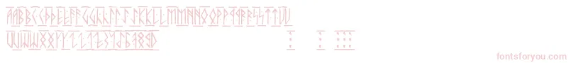 Шрифт Runicaltc – розовые шрифты на белом фоне