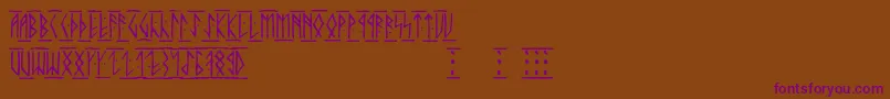Шрифт Runicaltc – фиолетовые шрифты на коричневом фоне