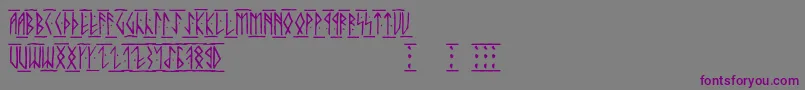 Шрифт Runicaltc – фиолетовые шрифты на сером фоне
