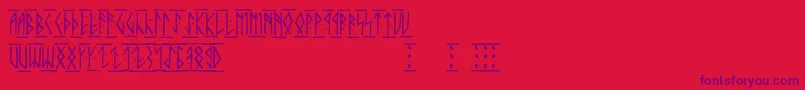 Шрифт Runicaltc – фиолетовые шрифты на красном фоне