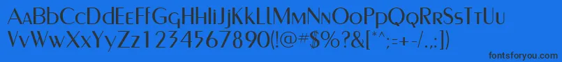 Murmansk Font – Black Fonts on Blue Background