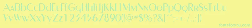 Murmansk Font – Green Fonts on Yellow Background